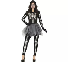 Gray Skeleton Costume with Tutu for Women