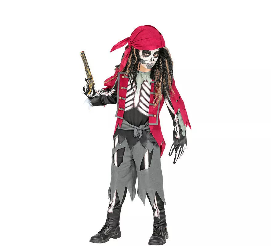 Disfraz de Esqueleto Grumete Pirata para niños