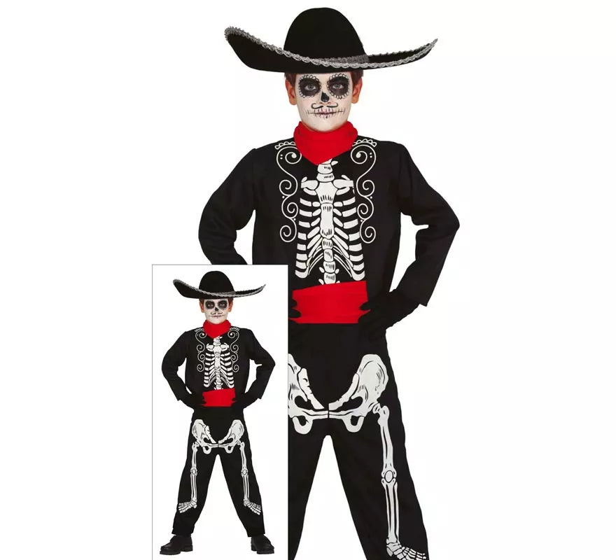 Disfraz de Esqueleto Mariachi para niño