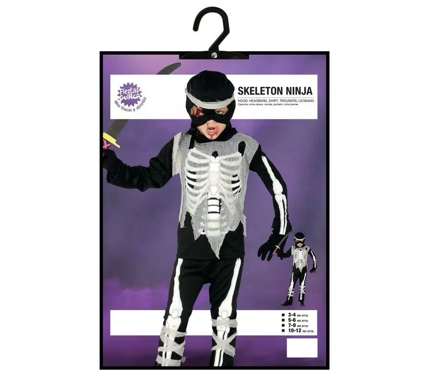 Disfraz de Esqueleto Ninja para niño