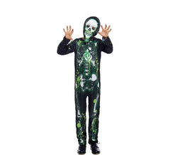 Black Radioactive Skeleton Costume for Boys