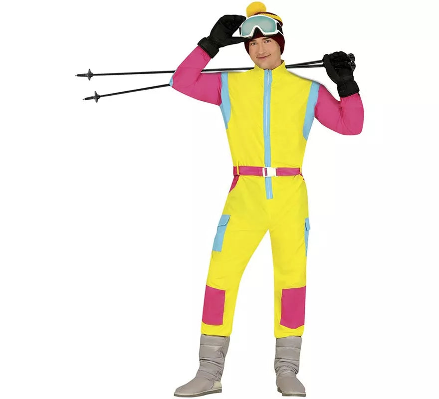 Translation missing: en.Disfraz de Esquiador amarillo para hombre