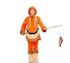 Orange Eskimo Costume for Girl