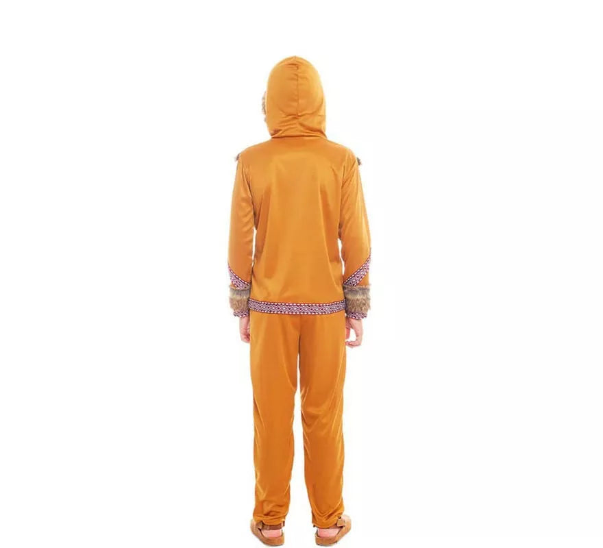 Disfraz de Esquimal naranja para niño