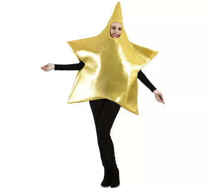 Disfraz de Estrella de Navidad Dorada para adultos
