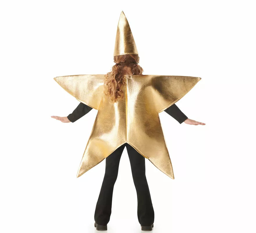 Translation missing: en.Disfraz de Estrella de Navidad dorada para niños