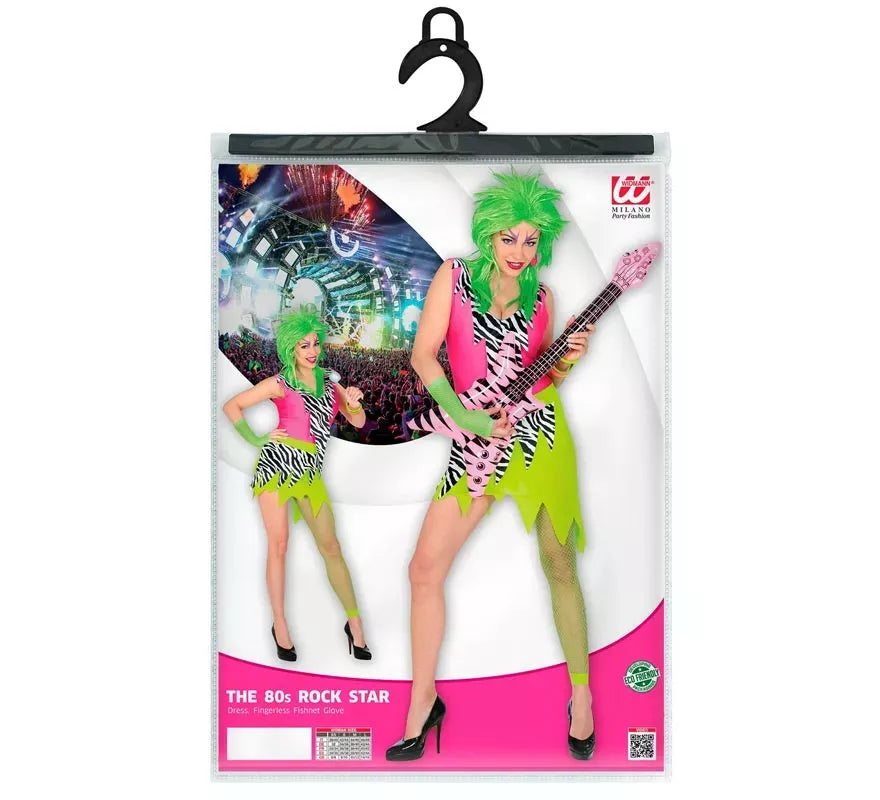 Translation missing: en.Disfraz de Estrella de Rock Años 80 Animal Print para mujer