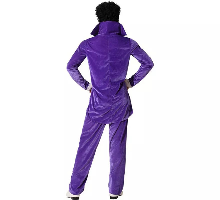 Disfraz de Estrella Rock Morado para hombre