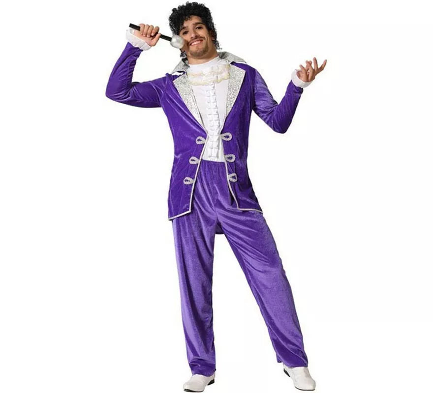 Translation missing: en.Disfraz de Estrella Rock Morado para hombre