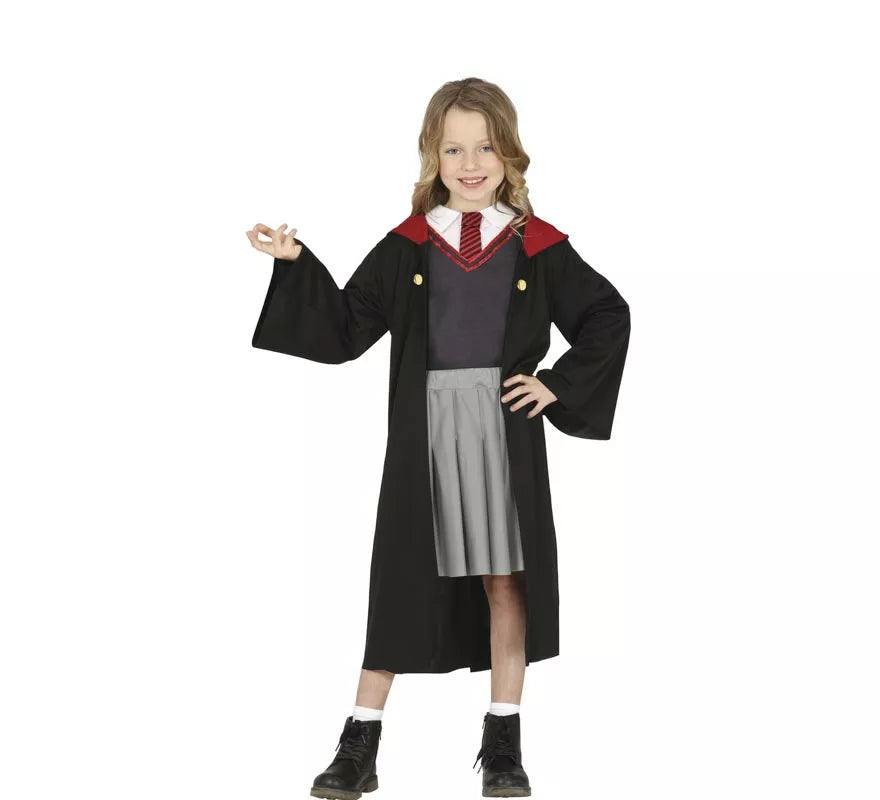 Disfraz de Estudiante de Magia Rojo para niña