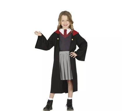 Disfraz de Estudiante de Magia Rojo para niña