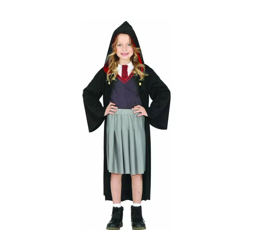 Disfraz de Estudiante de Magia Rojo para niña