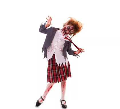 Disfraz de Estudiante Zombie para niña