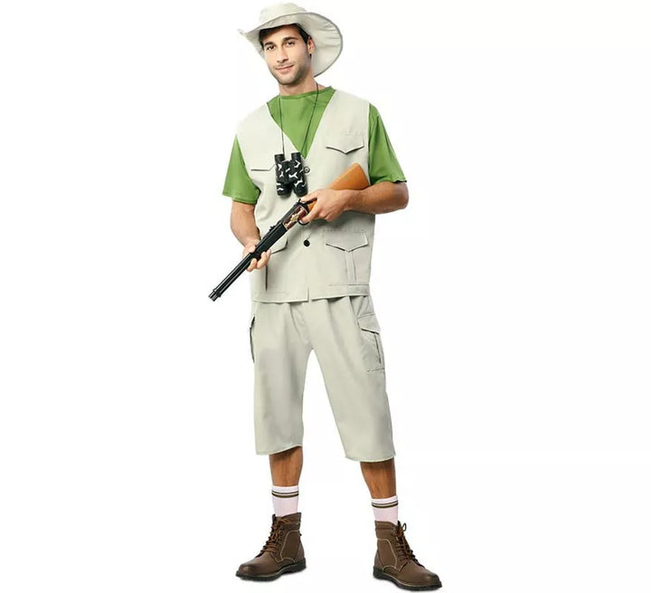 Disfraz de Explorador de la Naturaleza con sombrero para hombre
