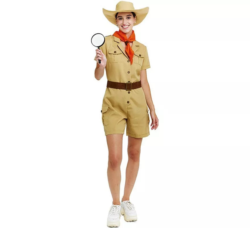 Translation missing: en.Disfraz de Exploradora clásica con cinturón para mujer