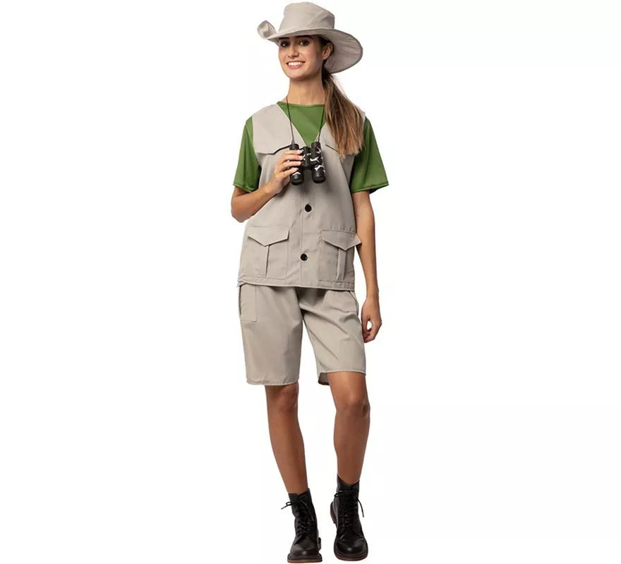 Disfraz de Exploradora de la Naturaleza con sombrero para mujer