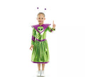 Disfraz de Extraterrestre verde y morado para niña