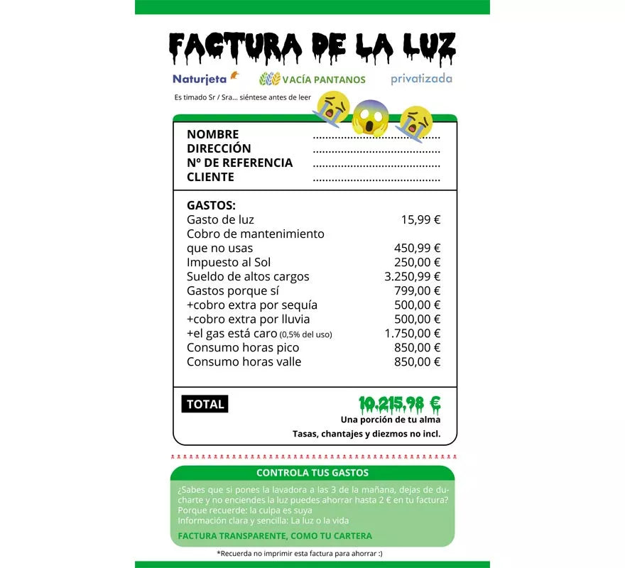 Translation missing: en.Disfraz de Factura de la Luz para adultos