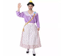 Purple Fallera costume for adults