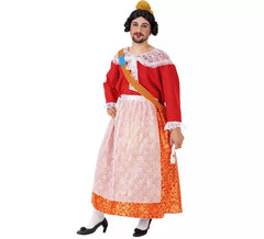 Red Fallera Mayor costume for men