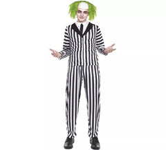 Men's Striped Ghost Costume