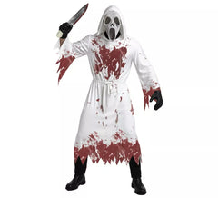 White Killer Ghost Costume for Men