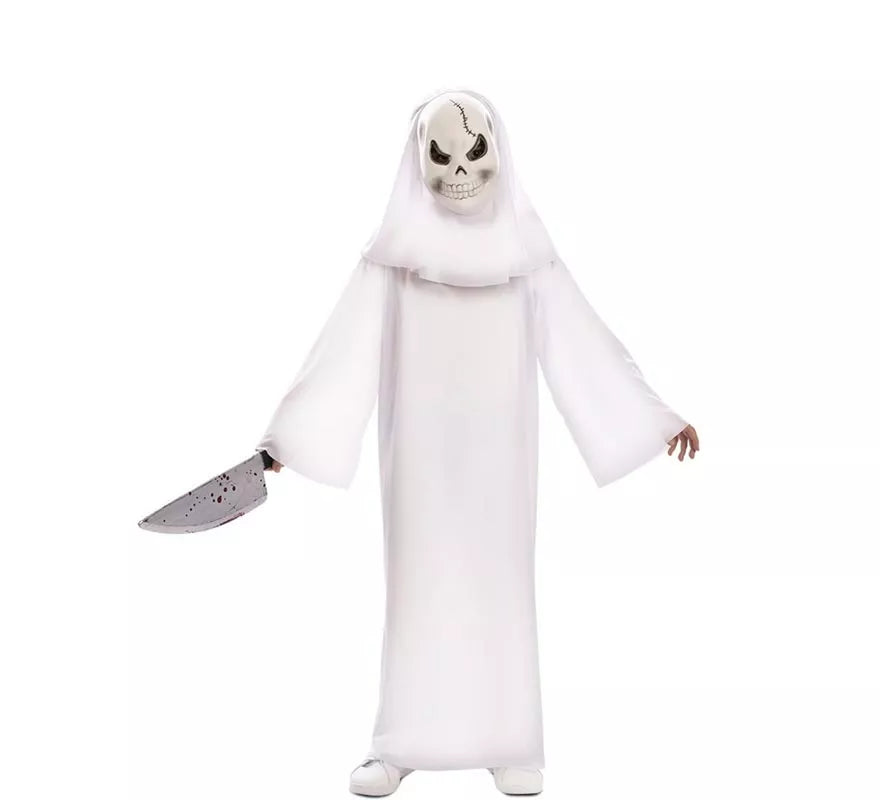 Disfraz de Fantasma blanco con Máscara para niño
