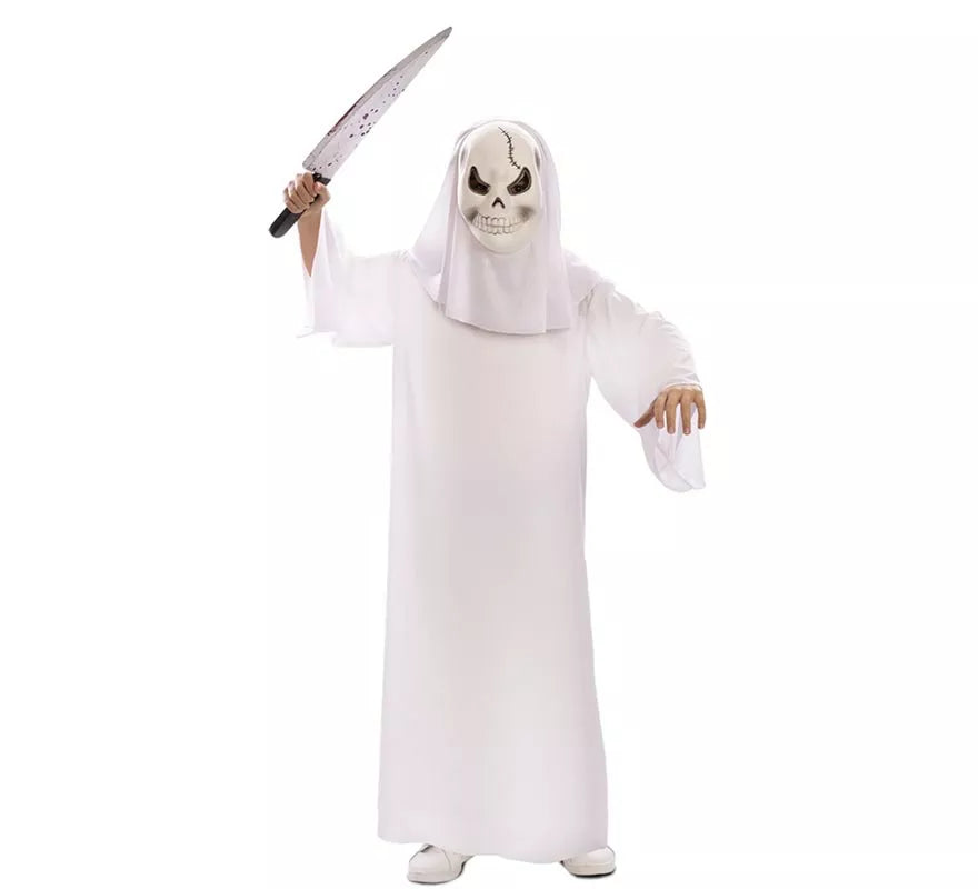 Translation missing: en.Disfraz de Fantasma blanco con Máscara para niño