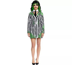 Women's Striped Ghost Costume