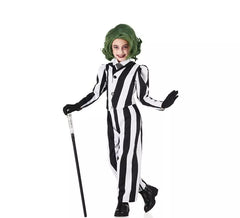 Costume da fantasma abito bianco e nero per ragazza