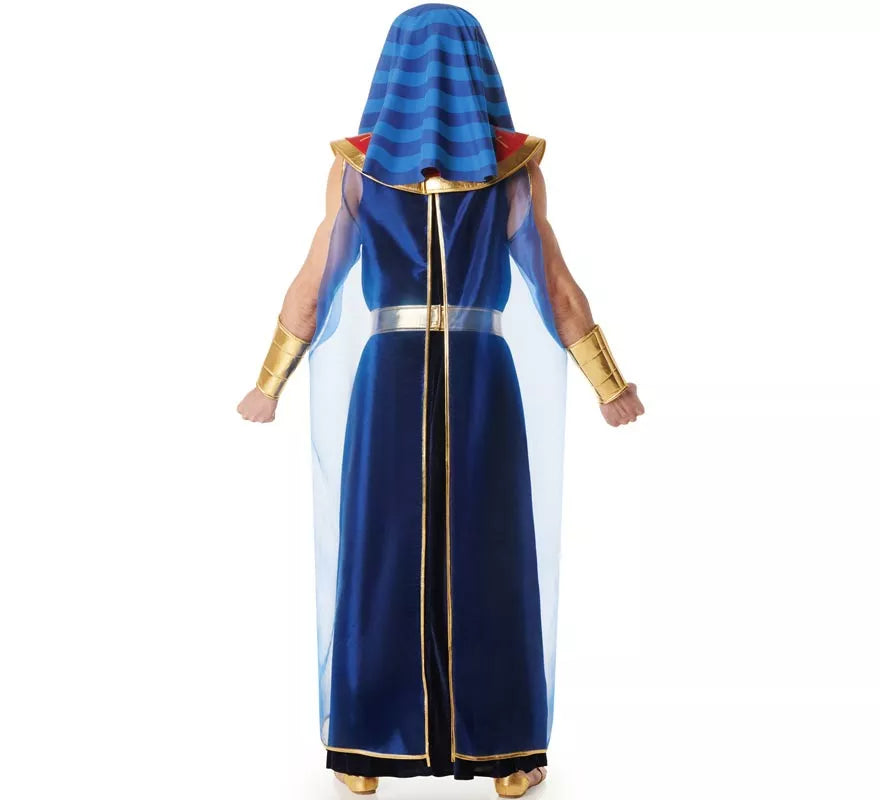 Disfraz de Faraón Egipcio azul para hombre