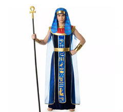 Blue Egyptian Pharaoh Costume for Men