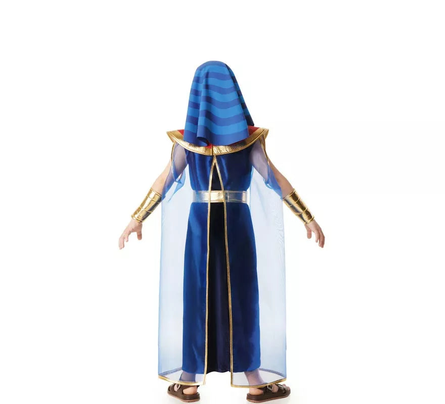 Disfraz de Faraón Egipcio azul para niño