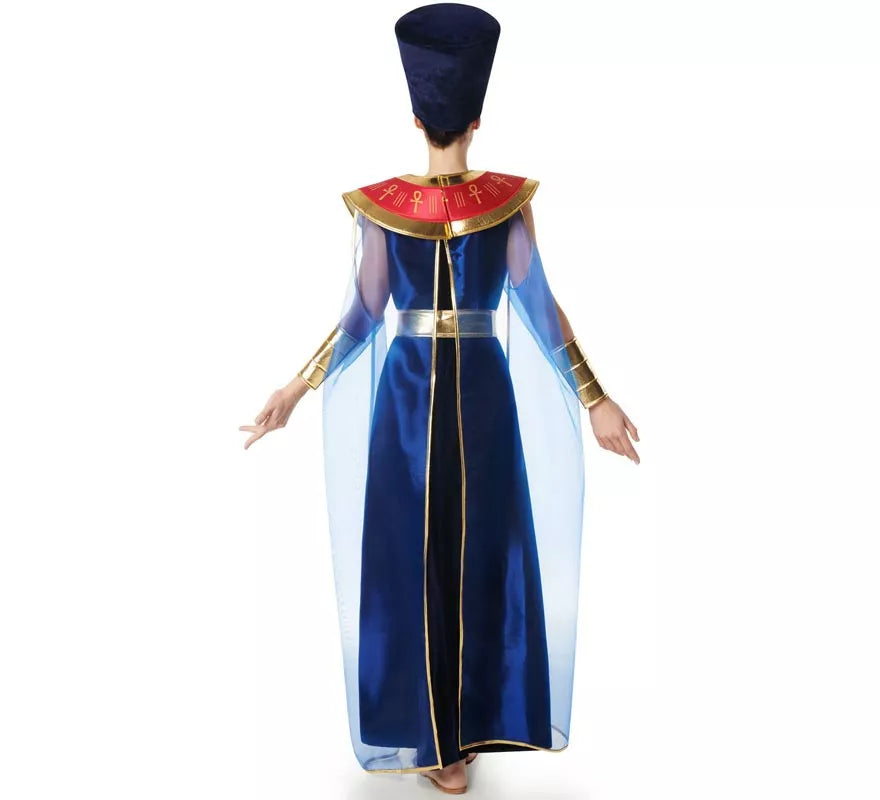 Disfraz de Faraona Egipcia azul para mujer