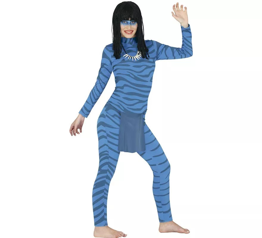 Translation missing: en.Disfraz de Felina Azul Extraterreste para mujer