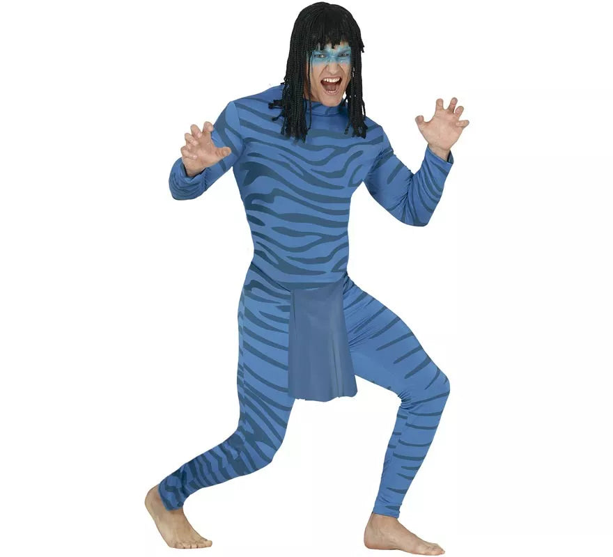 Disfraz de Felino Azul para hombre