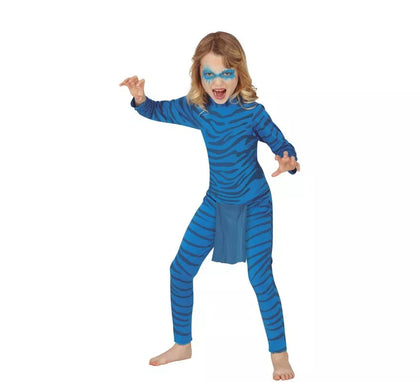 Disfraz de Felino Azul para niños