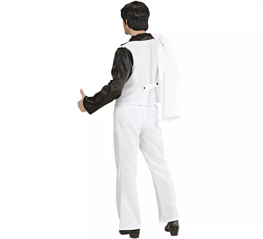 Disfraz de Fiebre Disco en traje blanco para hombre