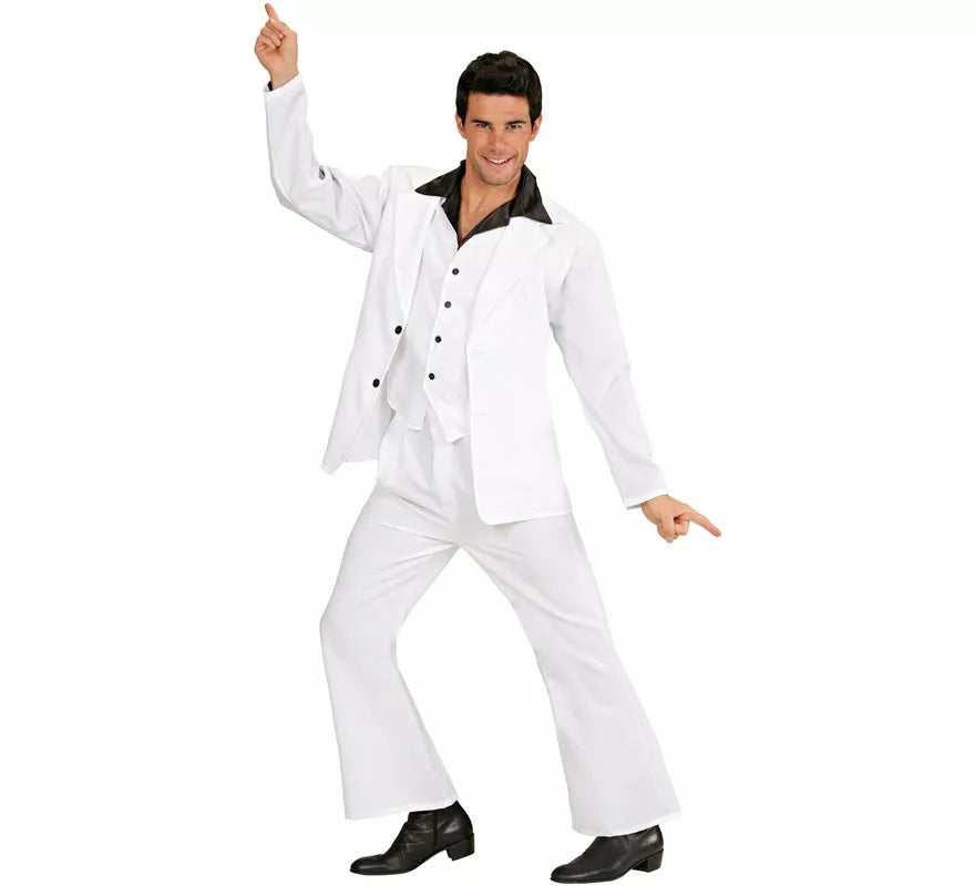 Translation missing: en.Disfraz de Fiebre Disco en traje blanco para hombre