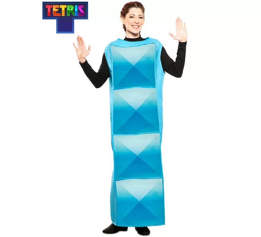 Translation missing: en.Disfraz de Figura de Tetris Azul Claro para adultos