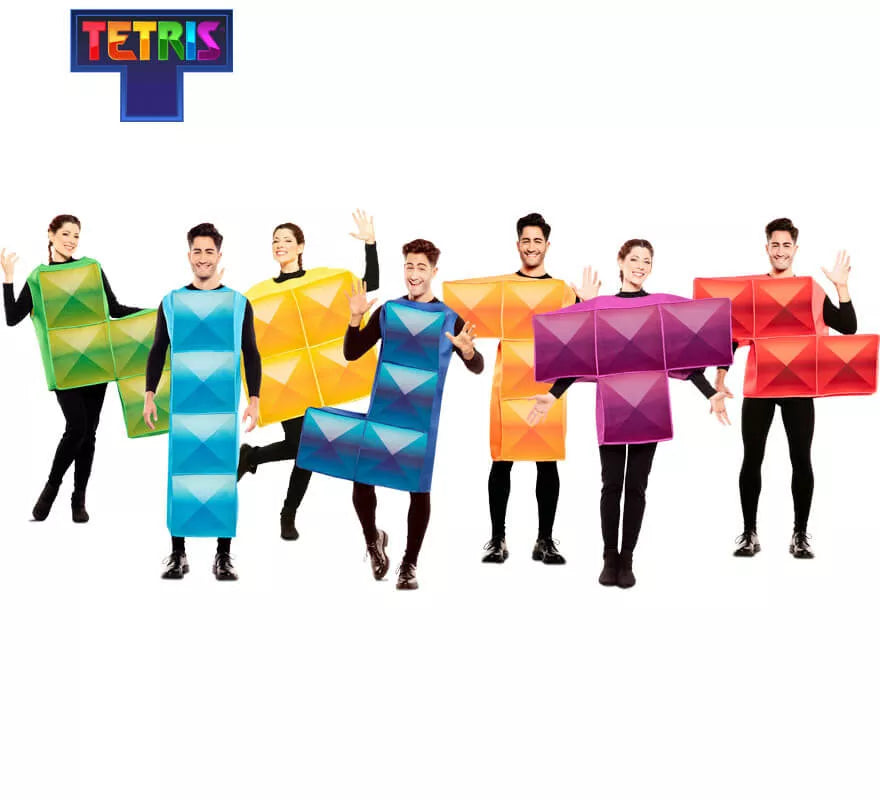 Translation missing: en.Disfraz de Figura de Tetris Azul Claro para adultos