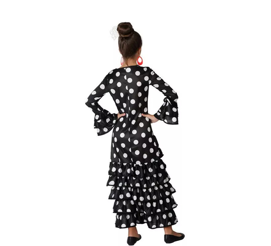 Disfraz de Flamenca Negro para niña