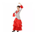 Disfraz de Flamenca o Sevillana blanco y rojo para mujer