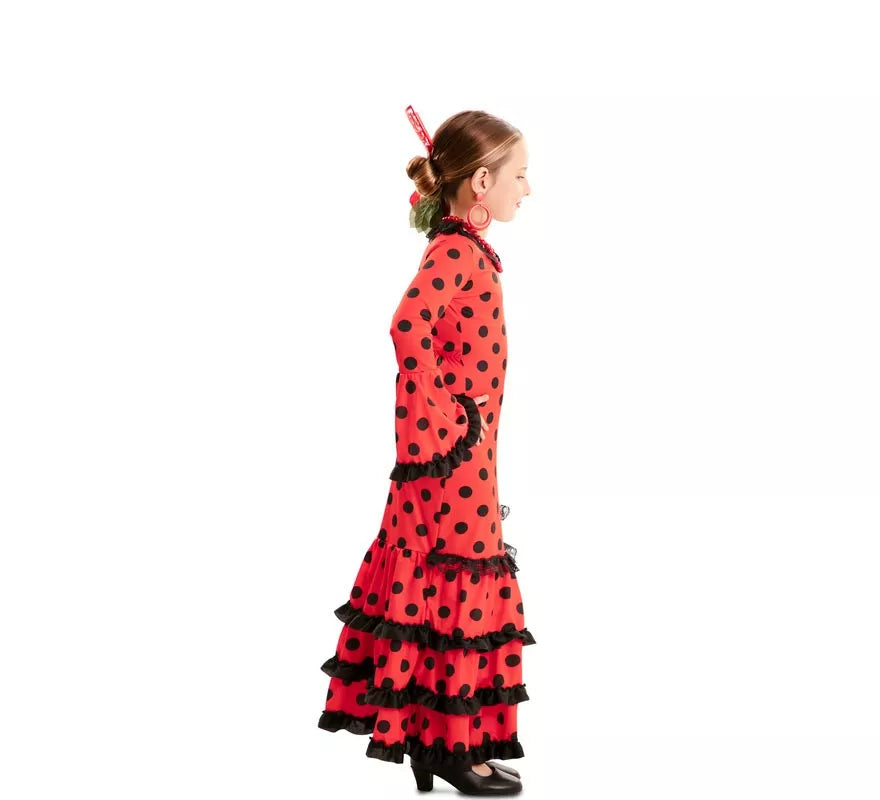 Disfraz de Flamenca Roja para niña