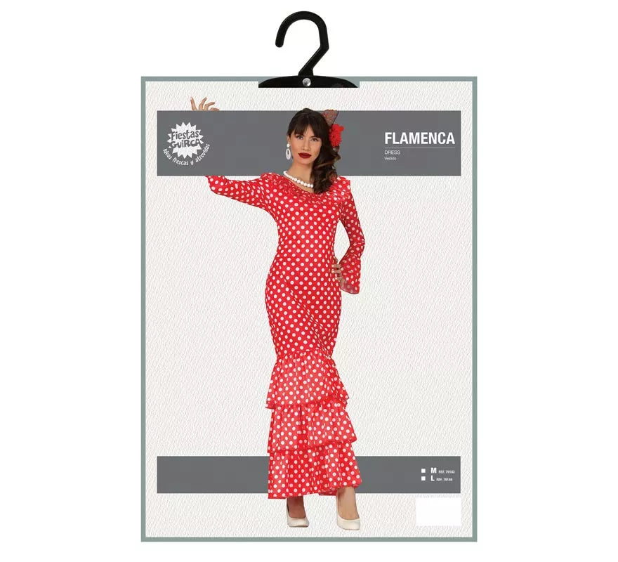 Translation missing: en.Flamenca Rojo con Lunares para mujer