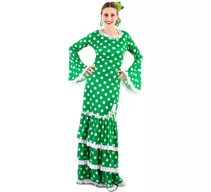 Translation missing: en.Flamenca Verde con lunares para mujer