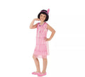 Disfraz de Flapper Charlestón Rosa para niña