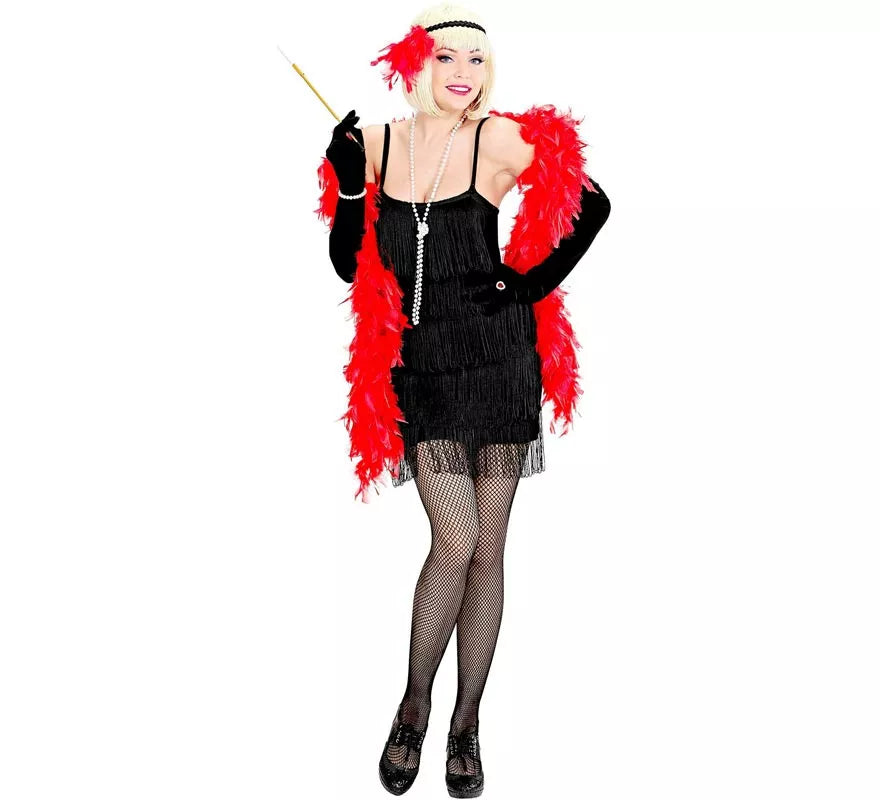 Disfraz de Flapper clásico negro para mujer