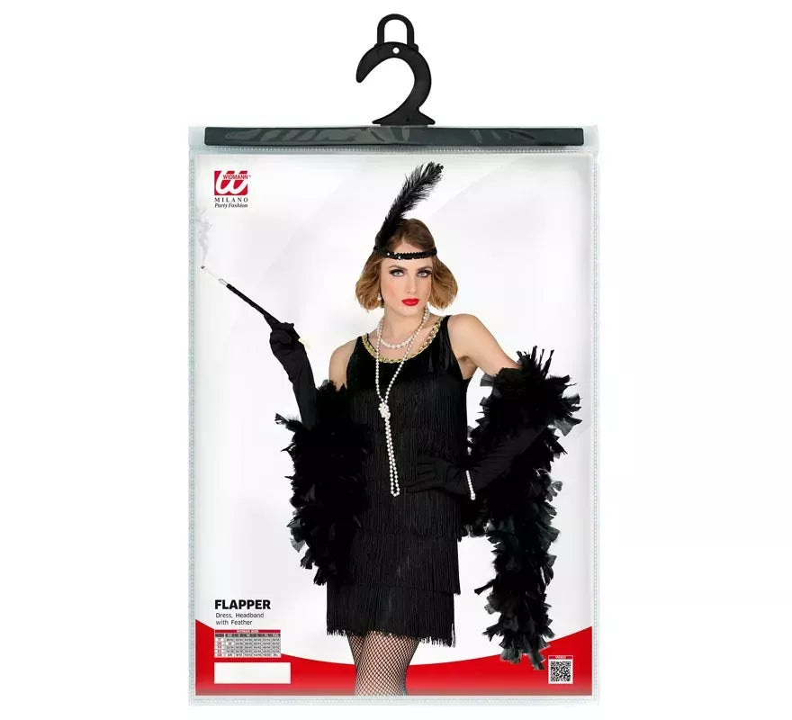 Translation missing: en.Disfraz de Flapper de los años 20 negro para mujer