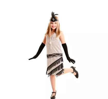 Disfraz de Flapper de los años 20 para niña